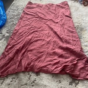 Loft pink midi skirt